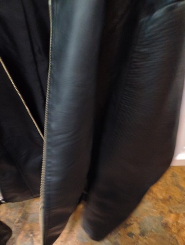 Baccini Women Leather Black Jacket size Large Long Sleeve Zipper - Picture 7 of 7