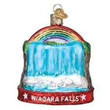 Old World Christmas Niagara Falls Glass Ornament FREE BOX 36268 New