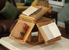 Revolving Jefferson Bookstand - Cherry, Made in USA