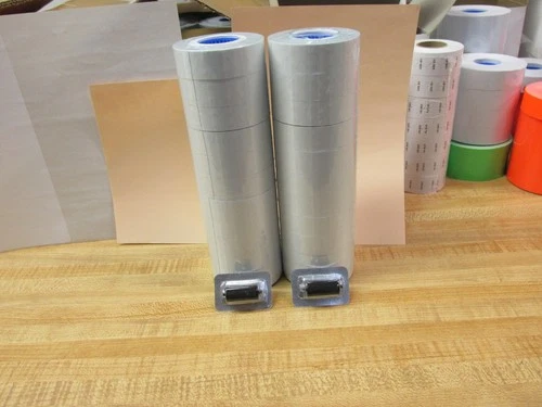 White Labels for Garvey 18-6 single line Price Gun ,22rolls / 2 inkers.