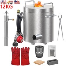12KG Propane Melting Furnace Foundry Kit Smelt Metal Gold Copper Silver Casting