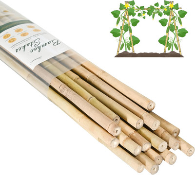 Bamboo Stakes 7 Feet, Natural Plant Stakes for Tomatoes, Climbing Plants Support