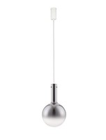 Nova Luce Pendelleuchte Nostos Rauchglas Grau Gold HöHenverstellbar Dimmbar 6W