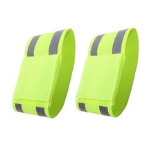 2 Pcs Safety Reflective Band Bracelet Running High Visibility Reflector Armband