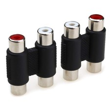 2 Pcs Dual Solderless RCA Male Connector Audio Phono Plug Adapter Wire Term