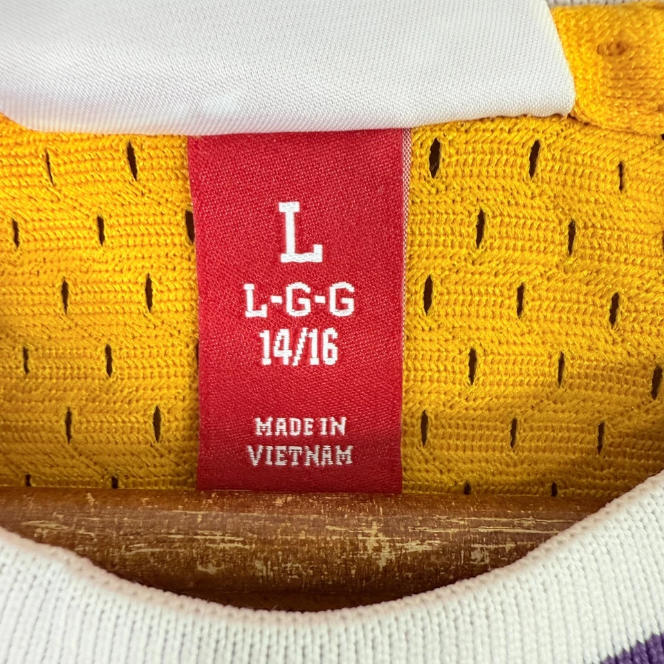 Camiseta deportiva juvenil LG Magic Johnson Hardwood Classics Mitchell & Ness Lakers 1984-85 Foto 4 de 4