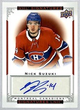 Nick Suzuki 2021-22 UD Tim Hortons NHL Signatures Auto #S-NS Montreal Canadiens