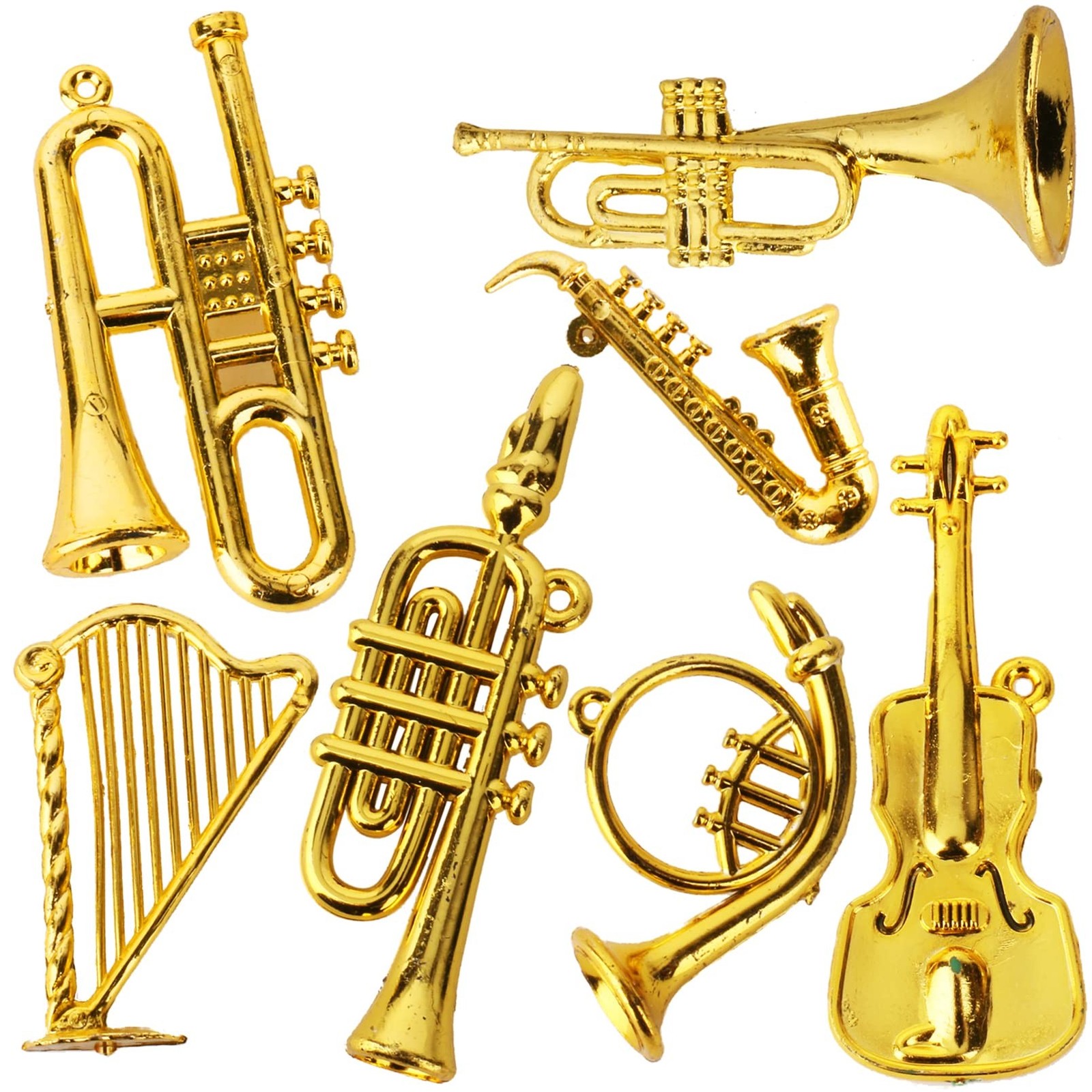 Mini Musical Instruments Set Gold Miniature Musical Instruments (New)