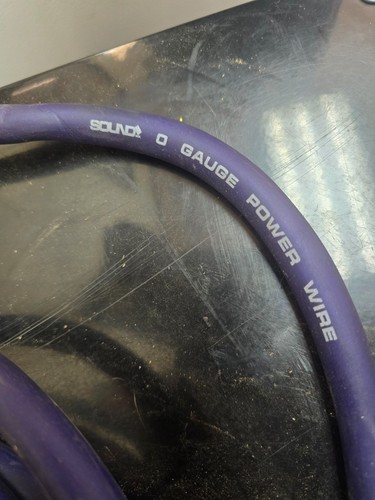 Soundbox 0 Gauge purple Amplifier Power Wire 1/0 GA Amp Cable 17 Feet