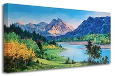 Mountain Canvas Wall Art for Living Room Large Nature Paintings Wall Decor La...