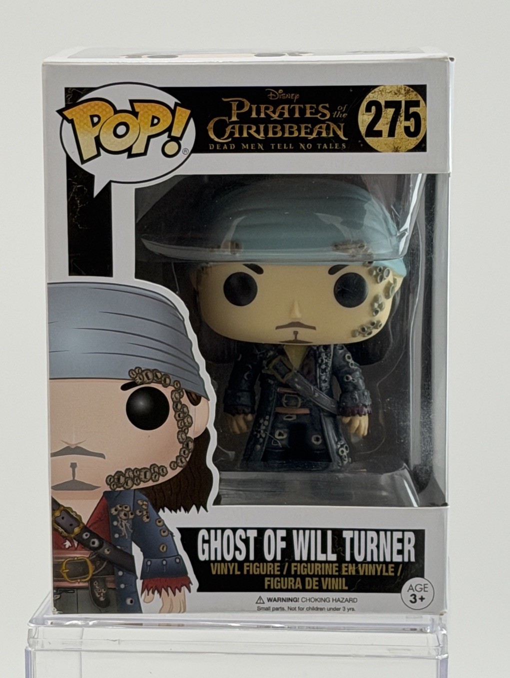 Funko Pop Pirates Of The Caribbean Ghost Of Will Turner 275 Damaged W/ Protector