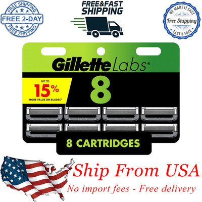 Gillette Labs Men's Razor Cartridges Refills, 8 CT