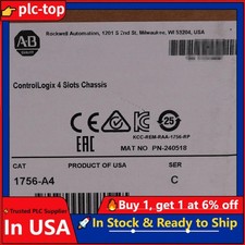 AB 1756-A4 ControlLogix 4 Slots Chassis New Factory Sealed 1756A4