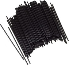 5 Inch Coffee Stirrer Straws-Set of 150, Pack of 1, black