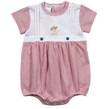 BABY LOREN BOYS PIMA COTTON AMERICAN FLAG BUBBLE 9-12MO