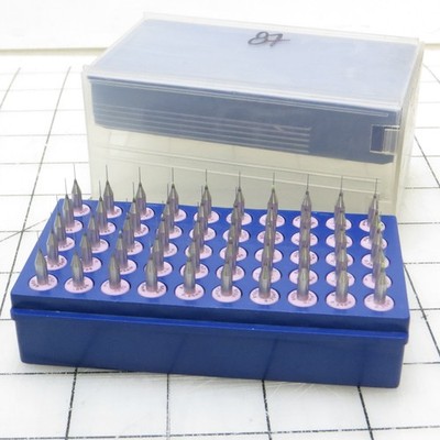 Matrix 0.25mm 0.0098''x0.197'' Carbide USF Drill Bit Set of 50 -For use in PCB CNC