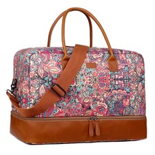 Pretty Colorful Travel Duffel Weekender Bag Overnight Carry On with HS