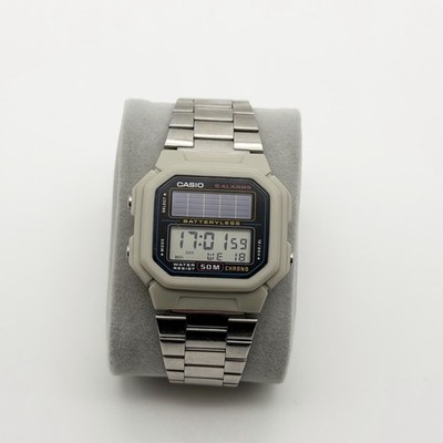 Casio AL-190 solar watch, light grey mod