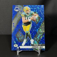 2025 Panini Mosaic - Jordan Love #30 No Huddle Blue Mosaic Prizm /99 Packers