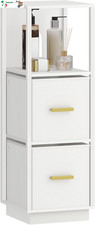 Mobili a Colonna Bagno, mobiletto bagno salvaspazio, con 2 Cassettie e 1 Ripiani
