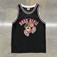 Vintage 1997 Looney Tunes Tasmanian Dunk Devil Basketball Jersey USA Made Large