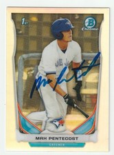 Max Pentecost Signed 2014 Bowman Draft Chrome Refractor Card Auto Blue Jays COA