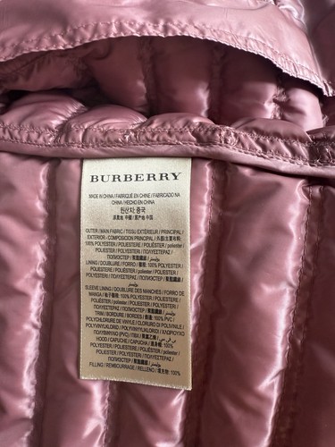 Autentica giacca trapuntata Burberry Diamond rosa taglia extra small - Foto 7 di 10