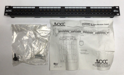 OCC DCC24B/GBASET21 Patch Panel, 24 Port Telco 568B new