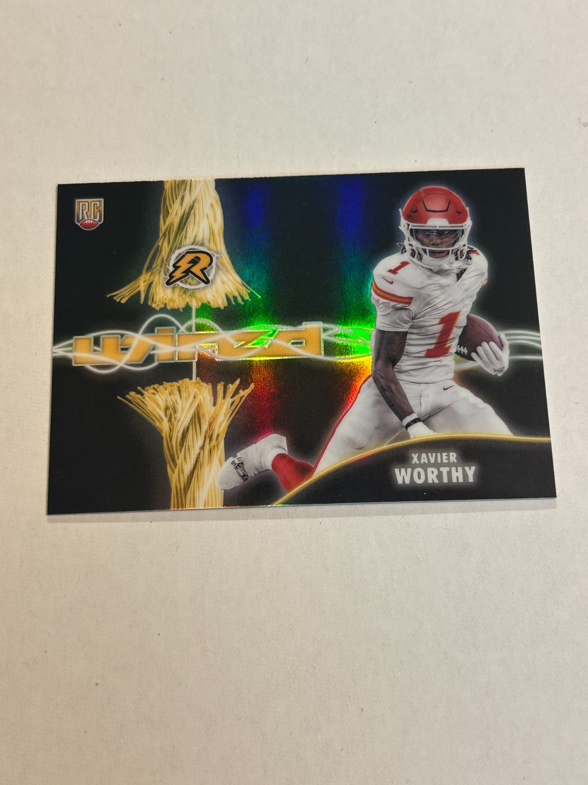 2024 TOPPS RESURGENCE XAVIER WORTHY WIRED #W-7 CASE HIT ROOKIE CHIEFS SP TN2
