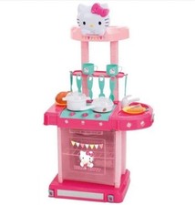 Sanrio Hello Kitty Foldable Kids Play Compact Kitchen Set Cooking Gift New Japan