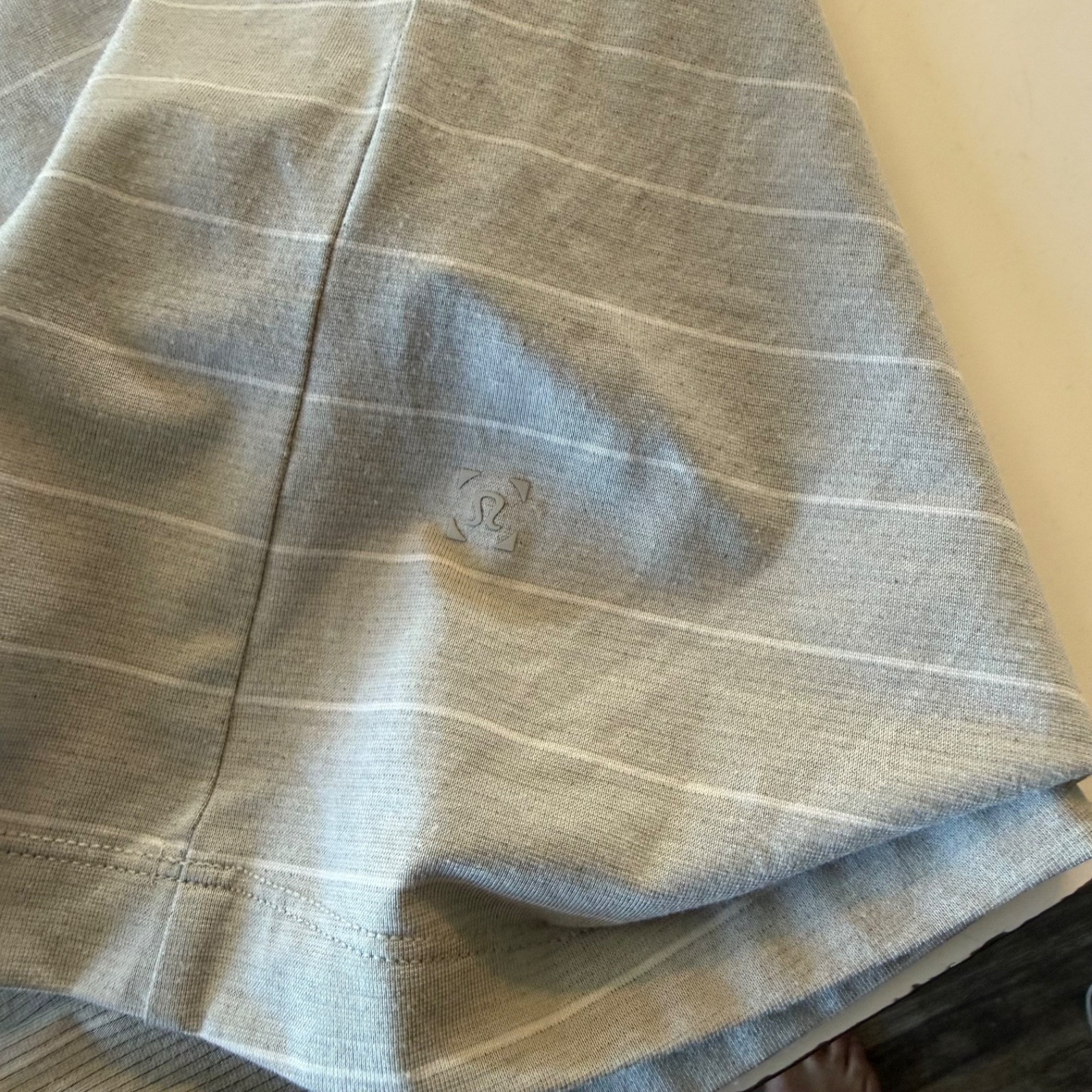 Lululemon Evolution Light Gray Striped Casual Ath… - image 4