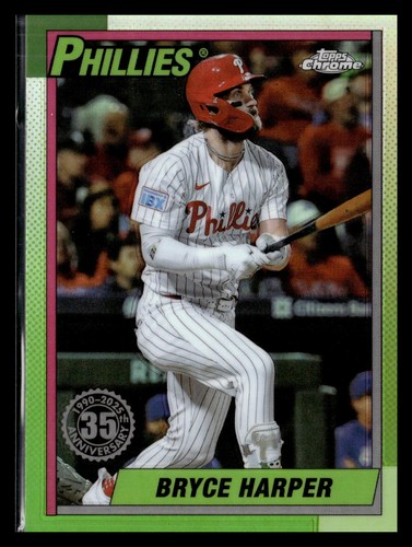 Bryce Harper [Red Refractor] #90CB-12 2025 Topps Chrome 1990 card
