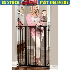 Extra Tall Baby Gate Pressure Mounted Walk Through Adjustable Safety Gate New