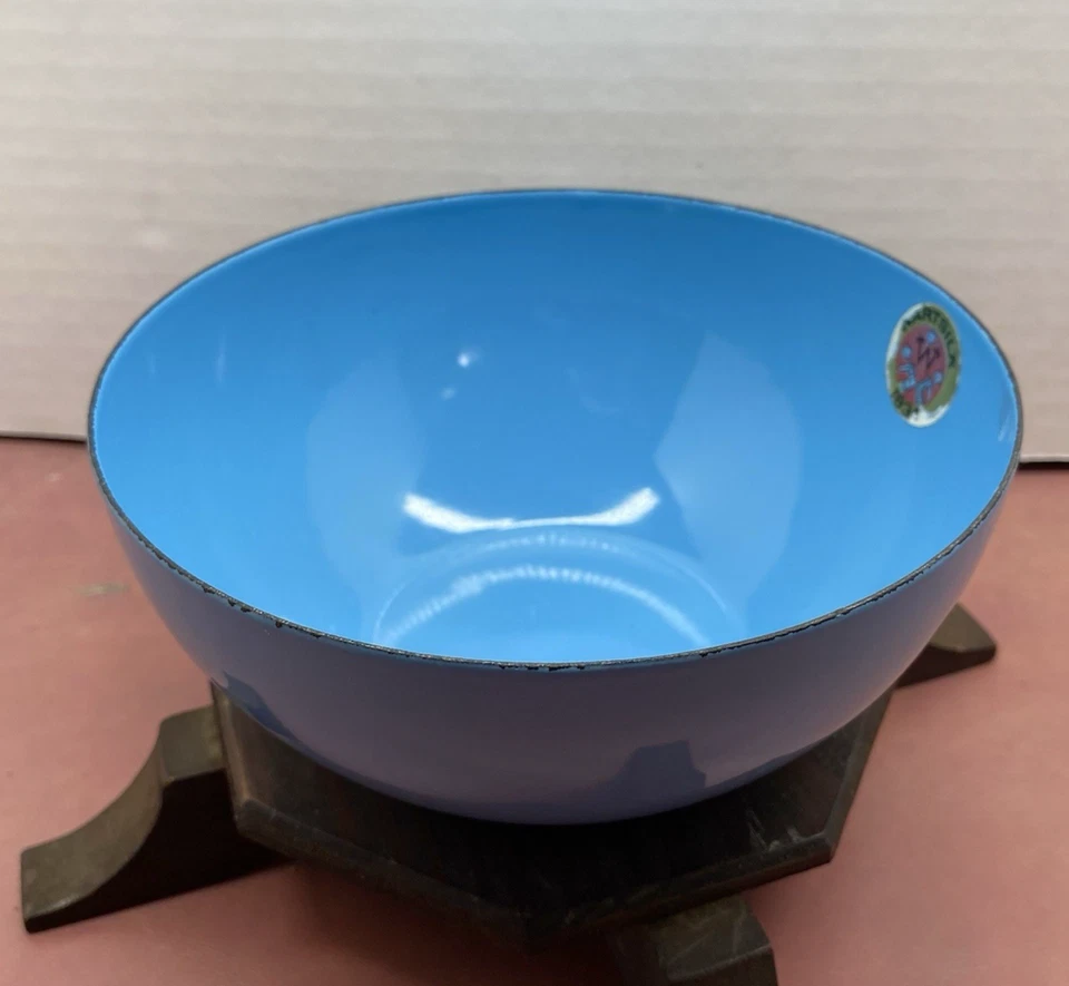 Vtg Enamelware Bowl by Kaj Franck Wartsila Finland Scandinavian Modern Design - Image 2 of 4