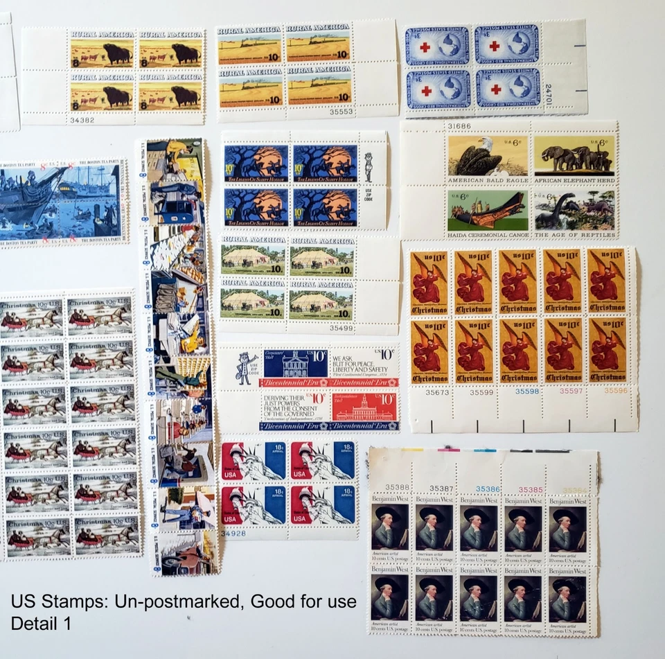 US Postage Stamps Uncancelled & Cancelled, World Stamps Cancelled - VG to Mint - Image 4 of 4