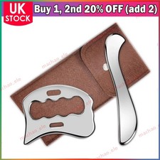Stainless Steel Gua Sha, Metal Guasha Scraping Tool, Muscle Scraper 1 /2pcs UK