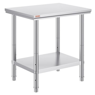 Restaurant Metal Prep Table with Adjustable Feet 24x30x32''