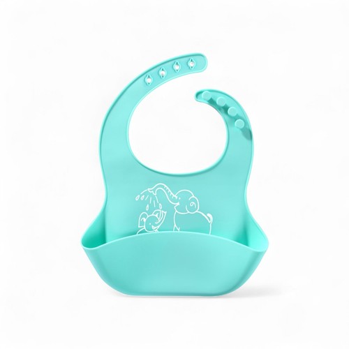 Waterproof Silicone Adjustable Bibs for Babies and Toddlers With Bag - 第 1/8 張圖片