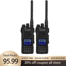 2Pack Ailunce HA1G GMRS Handheld Radio Ham Radio Dual Band IP67 Waterproof NOAA