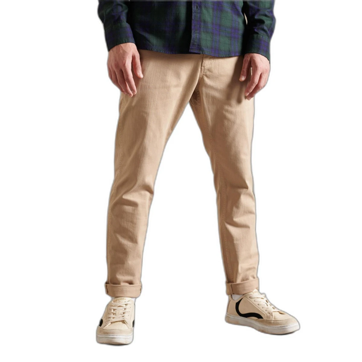 Superdry Pantaloni Chino Uomo Modello Rookie - Cotone 100%, Colore Sandstorm, Vestibilità Comoda