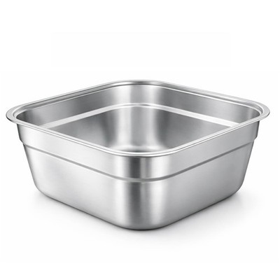 Stainless Steel Washing Up Bowl, Large Square Kitchen Sink Dish Tub (11.3IN) 