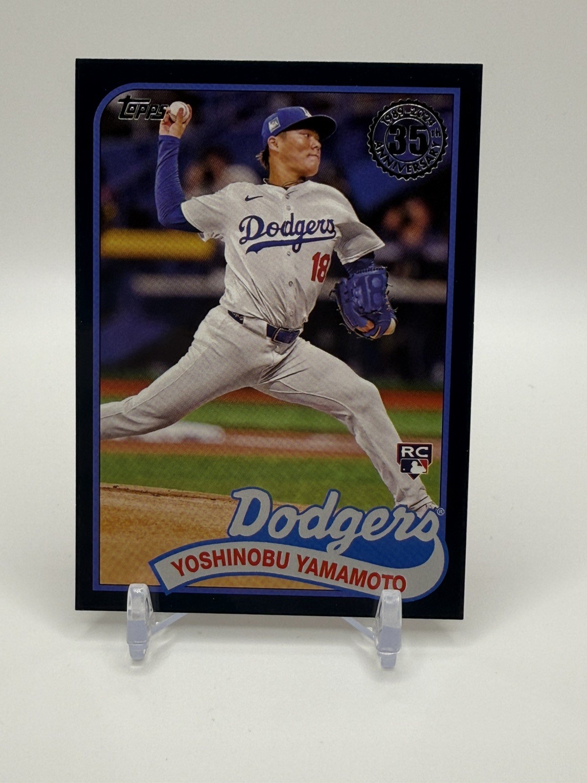 YOSHINOBU YAMAMOTO 2024 TOPPS UPDATE #89US-29 1989 ROOKIE BLACK RC /299