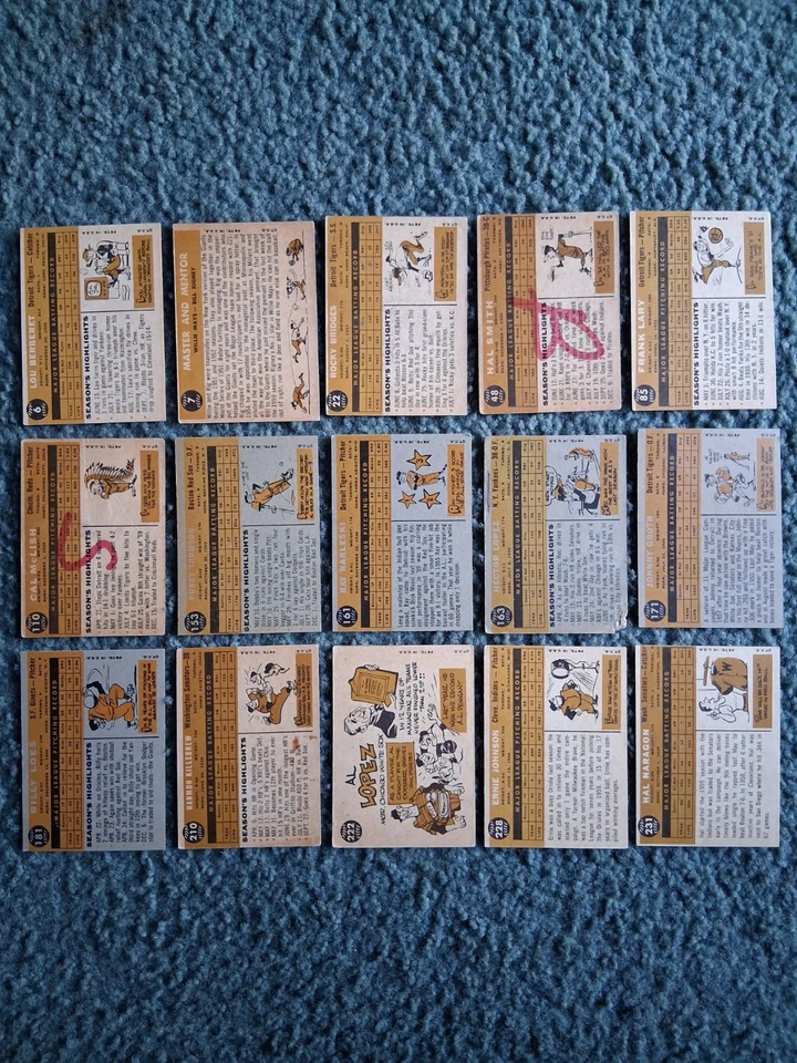 1960 TOPPS BASEBALL STARTER SET LOT(32/572)w/STARS,HOF,RC, Semi High-Numbers! - Image 2 of 4