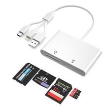 Memory Stick Pro Duo Adapter for iPhone/Android/PC, 4 in 1 SD/TF/MS/XD Pictur...
