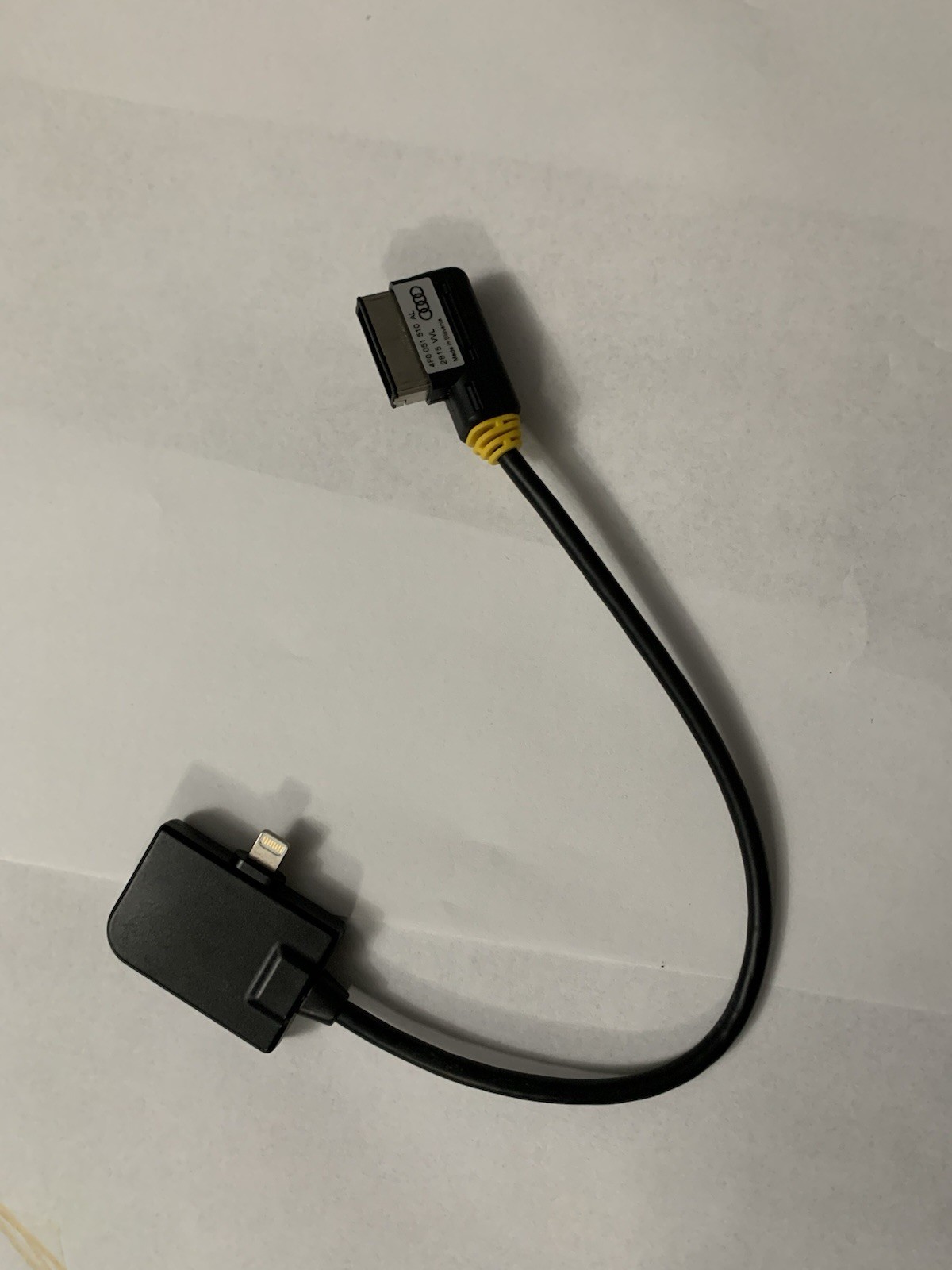 iPhone Lightning Cable 10-18 AUDI MUSIC INTERFACE iPHONE LIGHTNING ADAPTER OEM-image