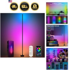 Corner Floor Lamp - Smart RGB LED Corner Lamp with App and Remote Control, 16...