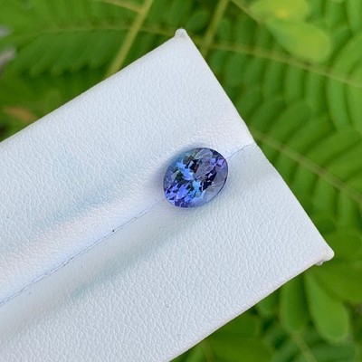 Certified 1.70 Cts Natural Eye Clean Blue Tanzanite Oval Cut Gemstone Tanzania