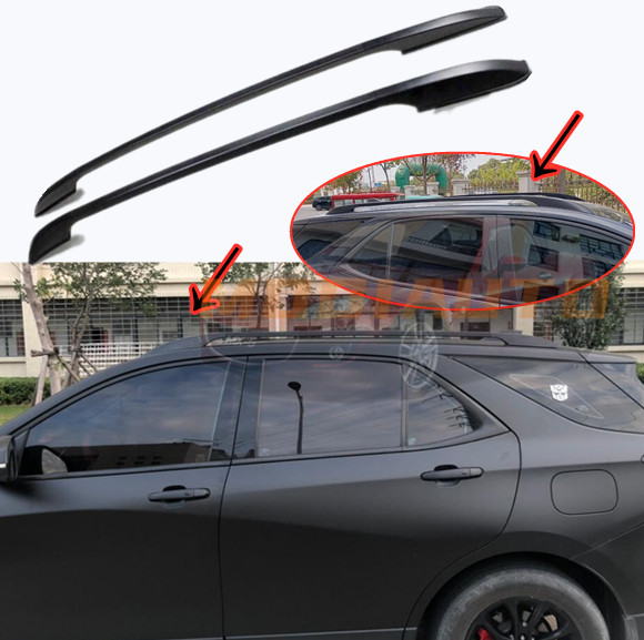 For Chevrolet Equinox Decorative black Roof Rack Rails Bars 2019 2020 2021 A
