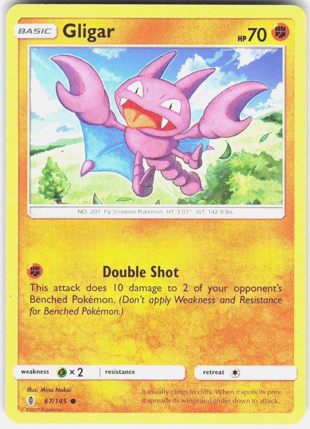 Gligar 67/145 Common Guardians Rising Pokemon Lightly Played