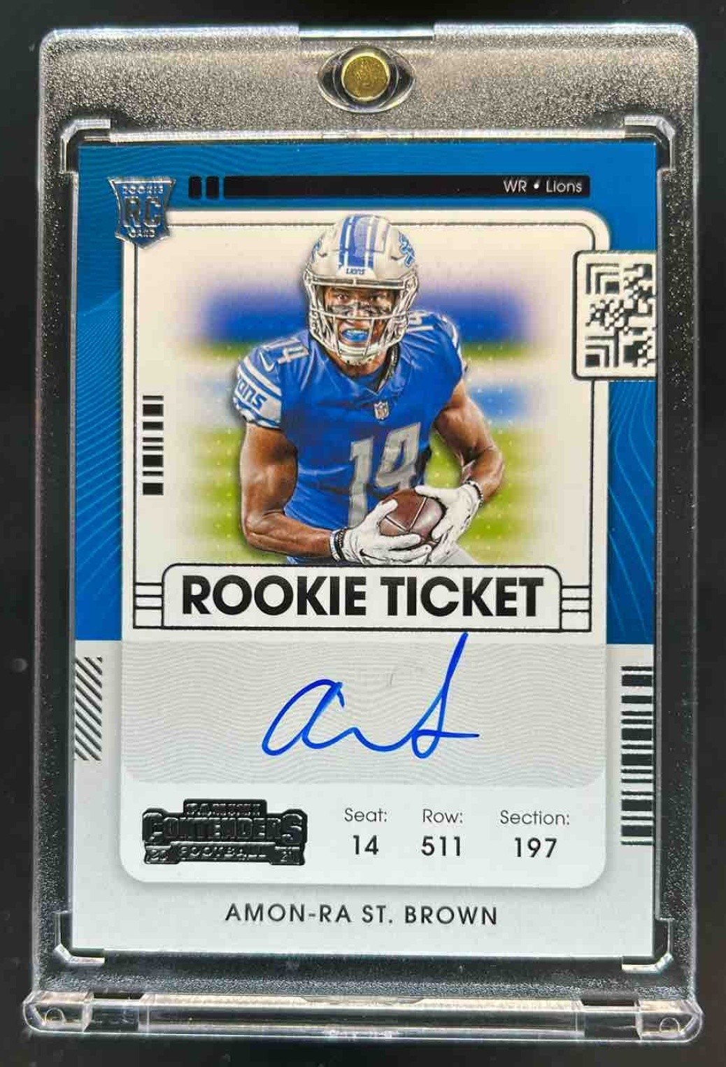 ASTRO ムンビン BLUEFLAMEリリイベ 握手券 Amon-Ra St. Brown 2021 Contenders #131 Rookie Ticket Auto Price